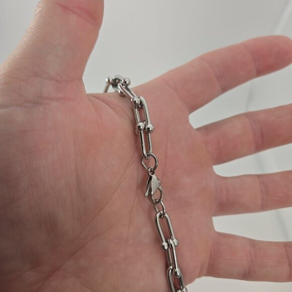 Silver Stainless Steel Bracelet - Stylish Silver Bracelet - Picture 6 of 7